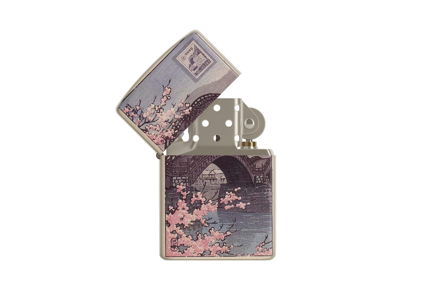 Cherry Blossom Post – Sublimated Windproof Lighter - Japanese Art