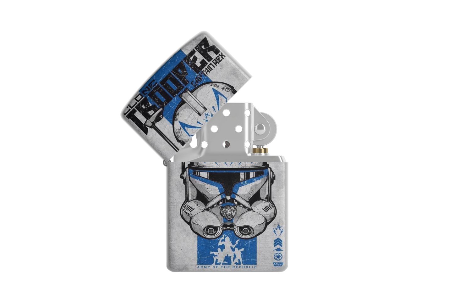 Clone Trooper Blue Weathered Banner – Sublimated Windproof Lighter - Star Wars