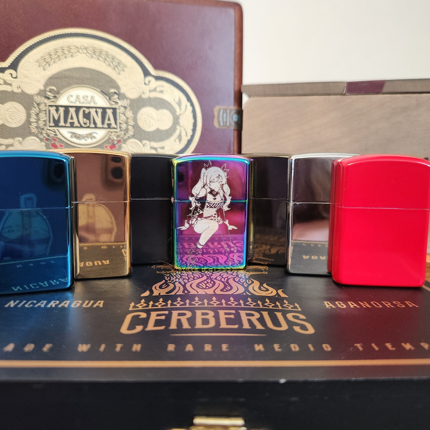 Zenless Zone Zero Cunning Hares Engraved Lighters - Anby, Nicole Demara & Billy Kid W/ Gentle House Logo