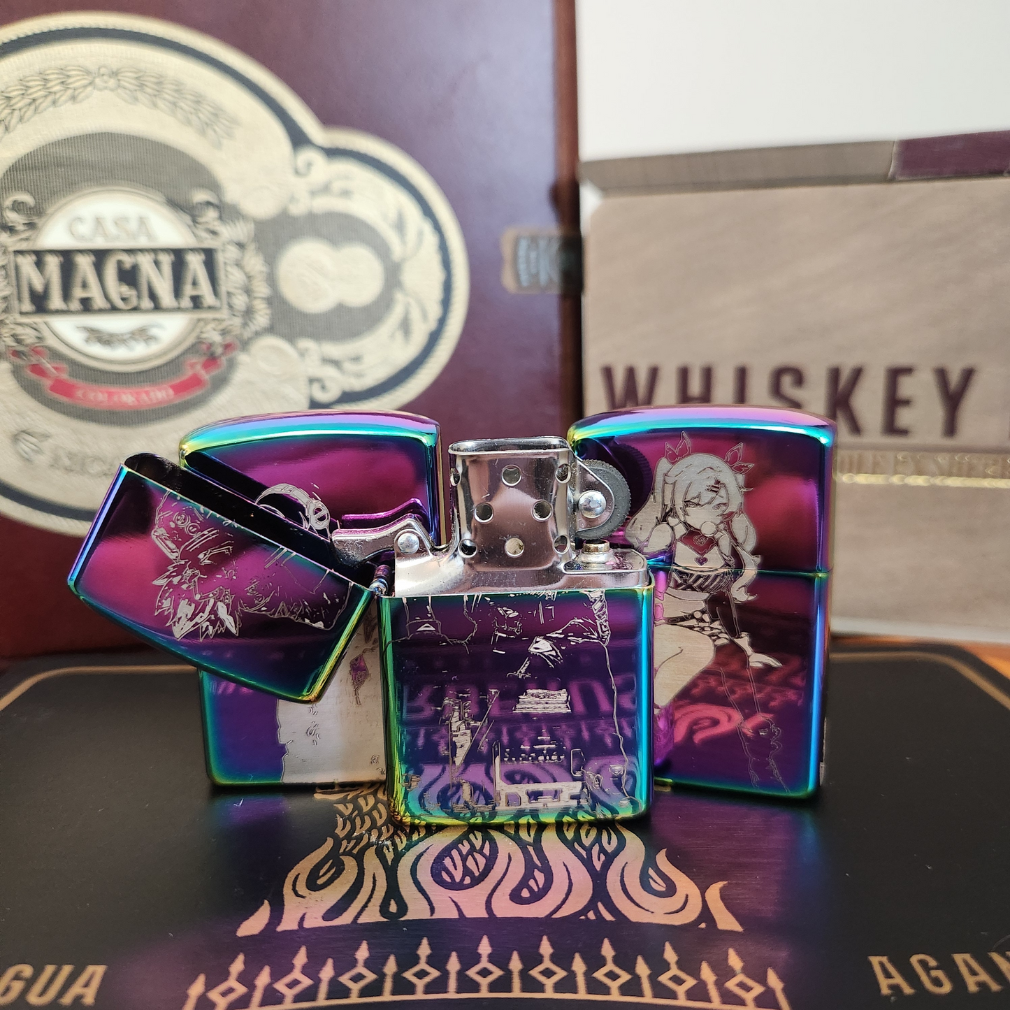 Zenless Zone Zero Cunning Hares Engraved Lighters - Anby, Nicole Demara & Billy Kid W/ Gentle House Logo