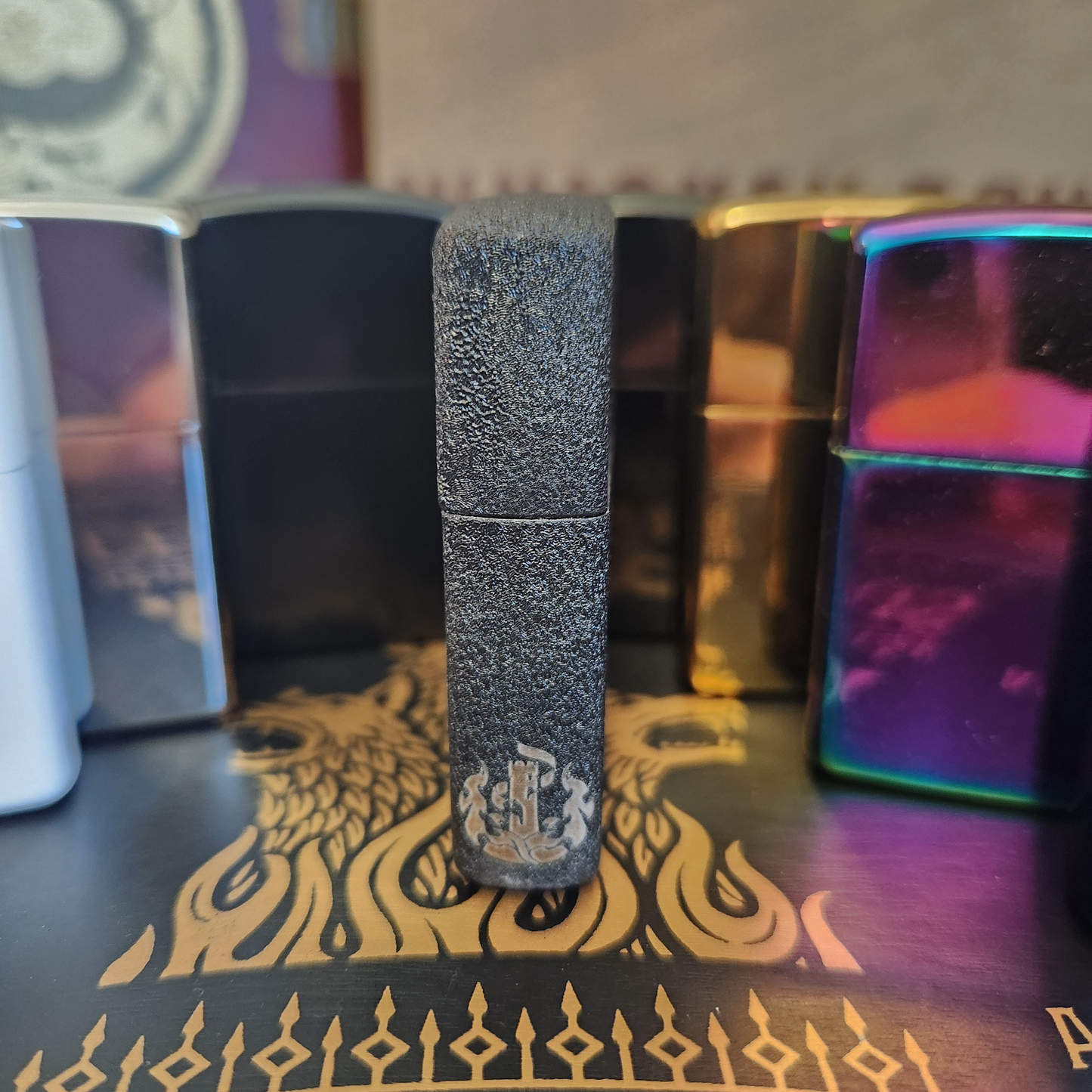 Honkai Star Rail Inspired Engraved Lighter - Trailblazer Stelle & Caelus Art w/ Destruction Crest