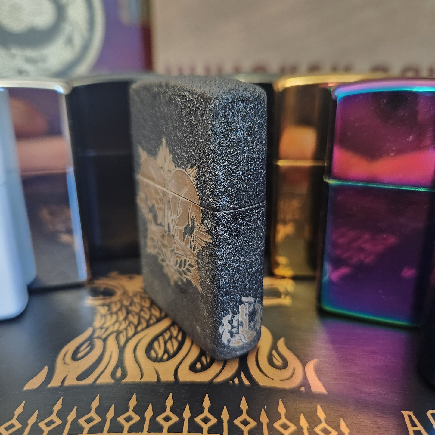 Honkai Star Rail Inspired Engraved Lighter - Trailblazer Stelle & Caelus Art w/ Destruction Crest
