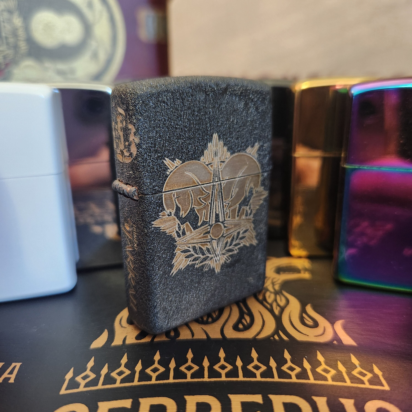 Honkai Star Rail Inspired Engraved Lighter - Trailblazer Stelle & Caelus Art w/ Destruction Crest