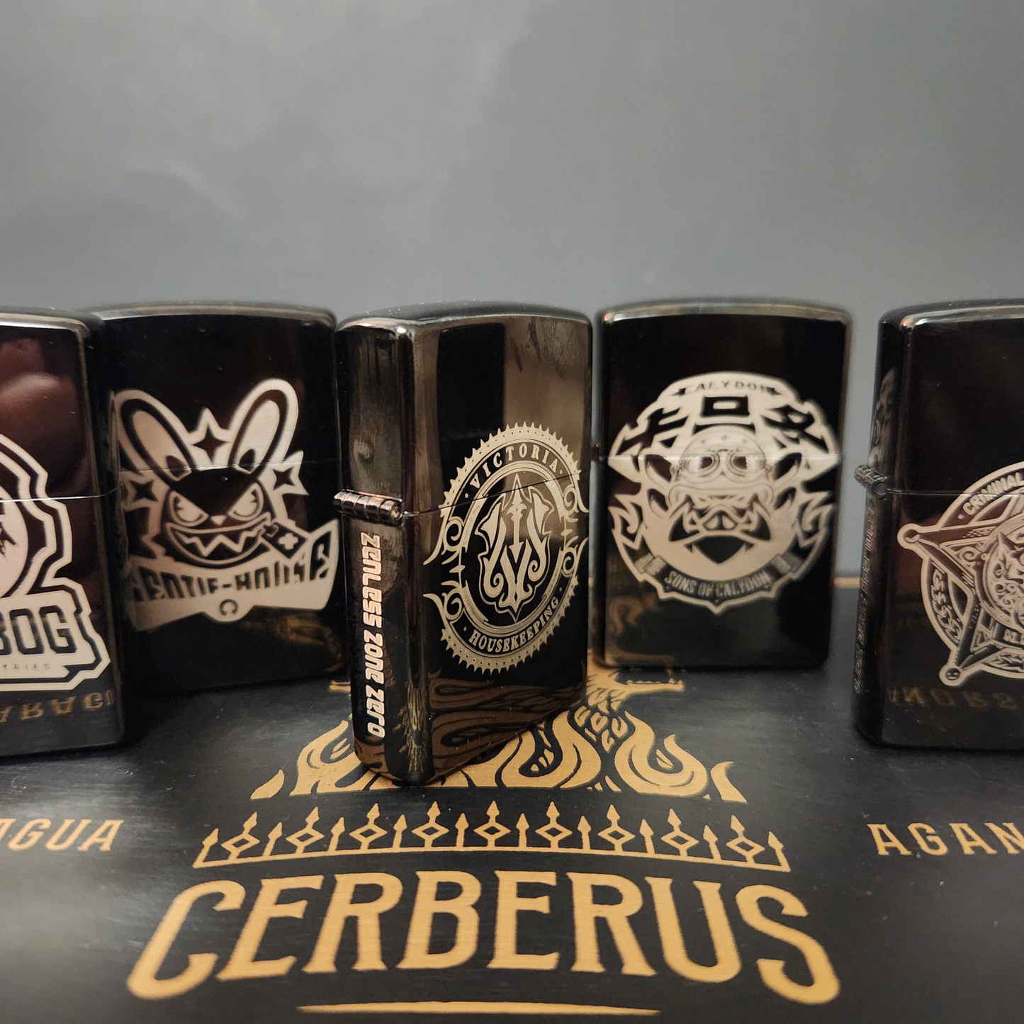 Zenless Zone Zero Engraved Faction Lighters - Cunning Hares, Sons of Calydon, NEPS, Belobog Industries, Victoria Housekeeping