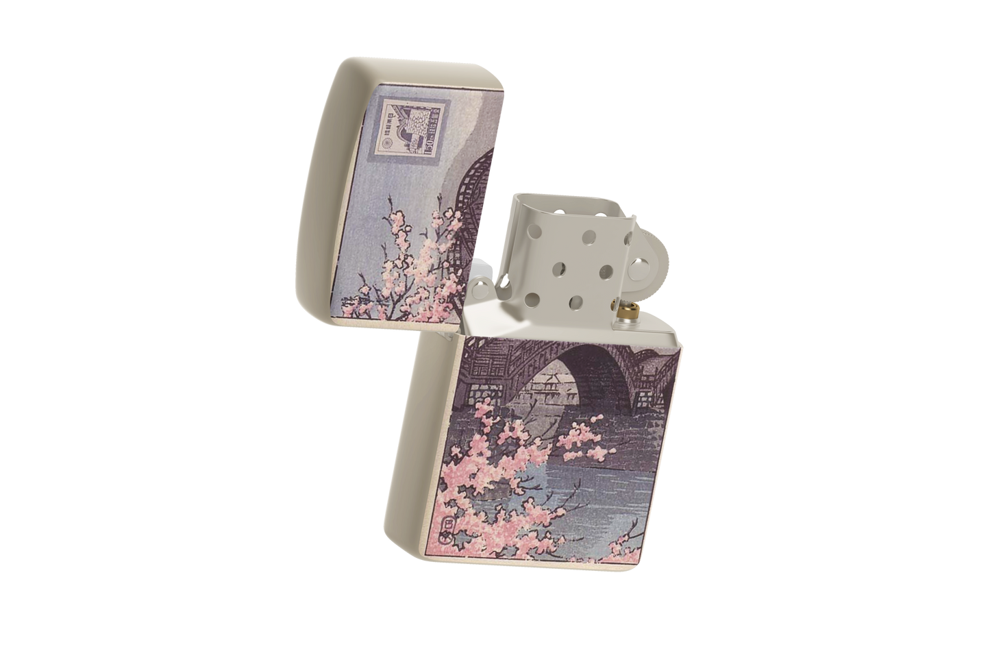 Cherry Blossom Post – Sublimated Windproof Lighter - Japanese Art