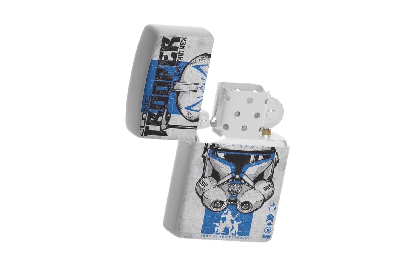 Clone Trooper Blue Weathered Banner – Sublimated Windproof Lighter - Star Wars