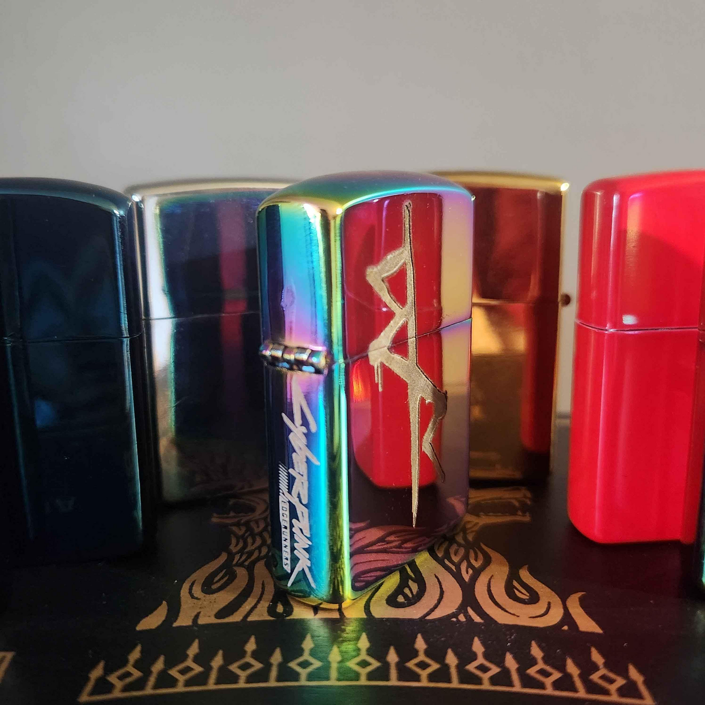 Cyberpunk-Inspired Lighter - Engraved Edgerunner Logo