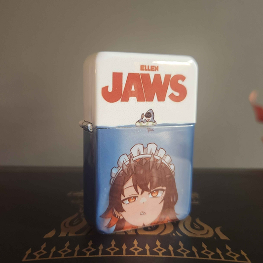 Zenless Zone Zero Ellen Joe Jaws Windproof Lighter - Jaws Parody Poster W/ Full Color