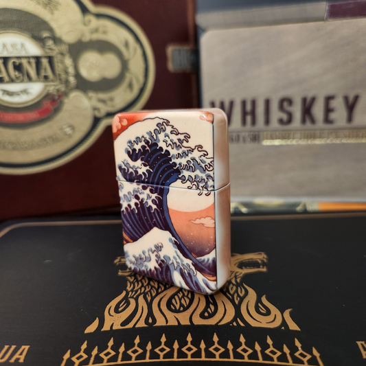 The Great Wave off Kanagawa Custom Lighter - Japanese Classic Wave Painting