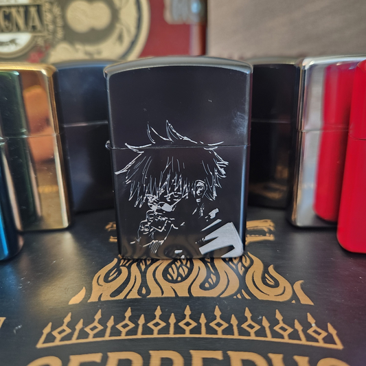 Jujutsu Kaisen Inspired Engraved Lighter - Satoru Gojo & Title Logo