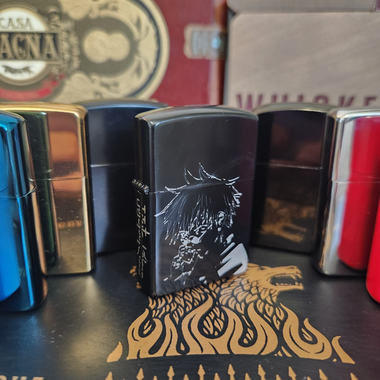 Jujutsu Kaisen Inspired Engraved Lighter - Satoru Gojo & Title Logo