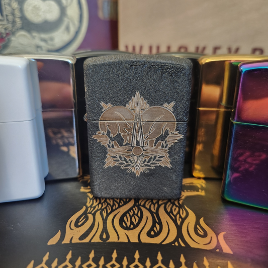 Honkai Star Rail Inspired Engraved Lighter - Trailblazer Stelle & Caelus Art w/ Destruction Crest