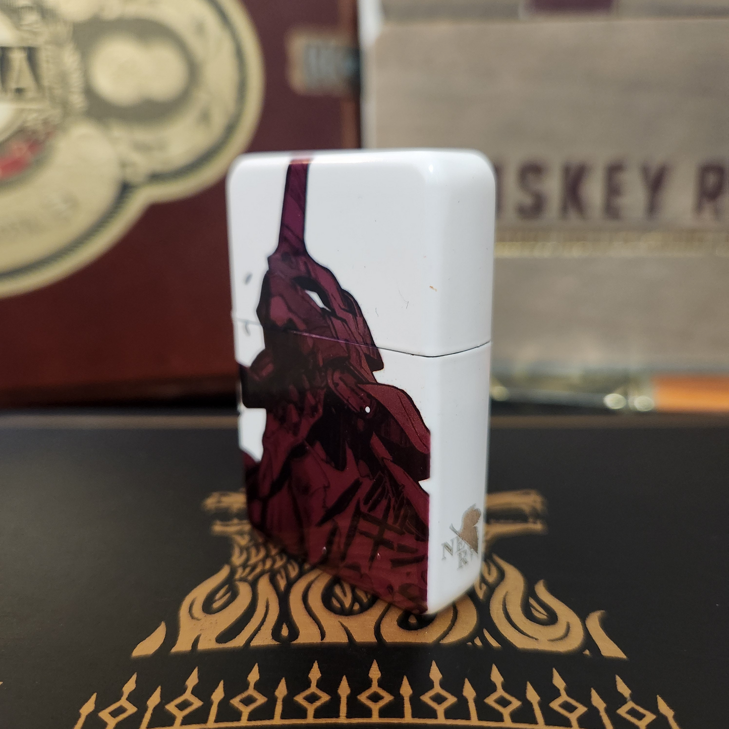 Evangelion Unit-01 Sublimated Lighter - Full Color Art w/ Engraved Nerv Logo & Title Text